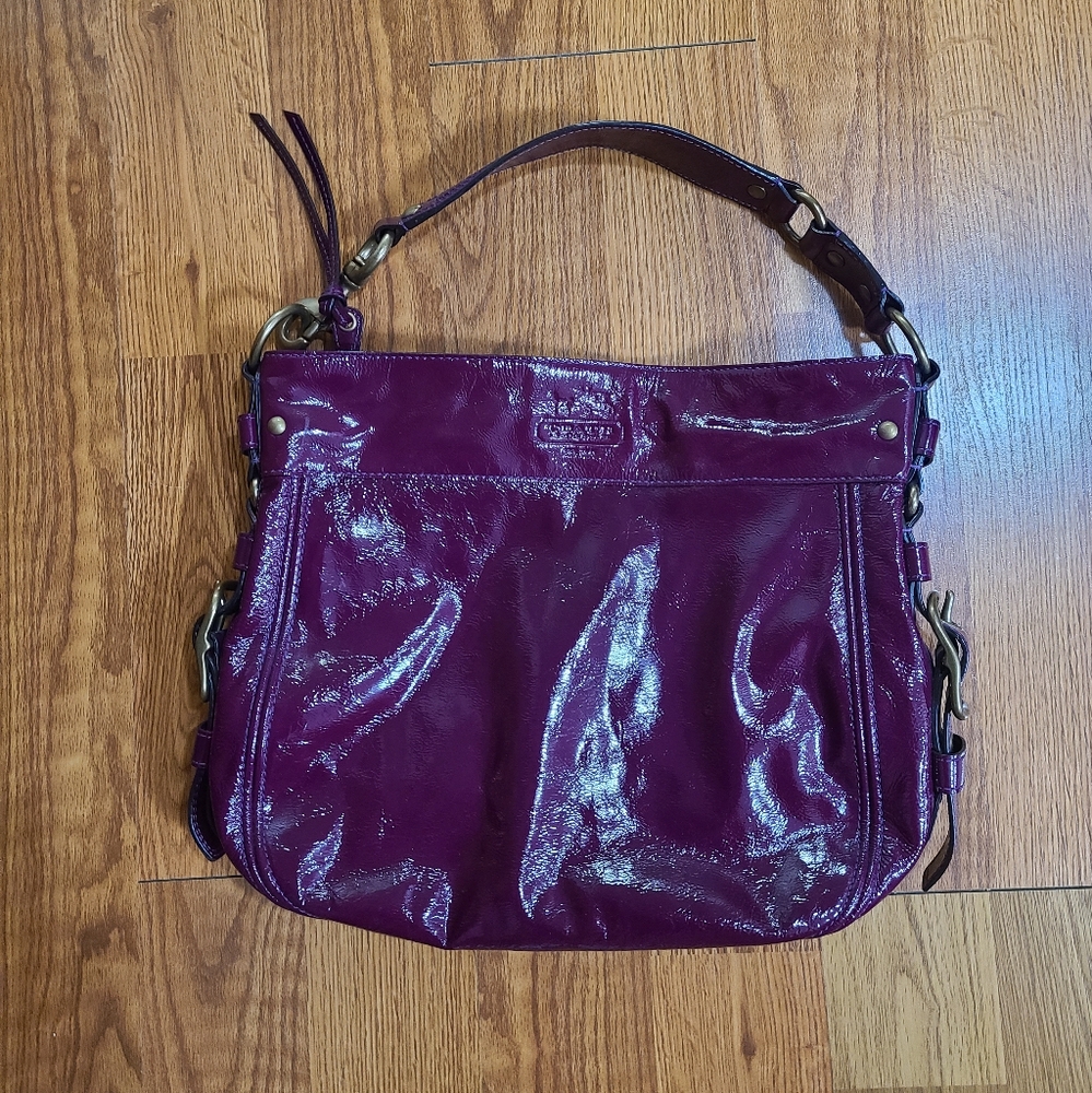 Coach Raspberry Patent Leather Bag - Picture 1 of 11
